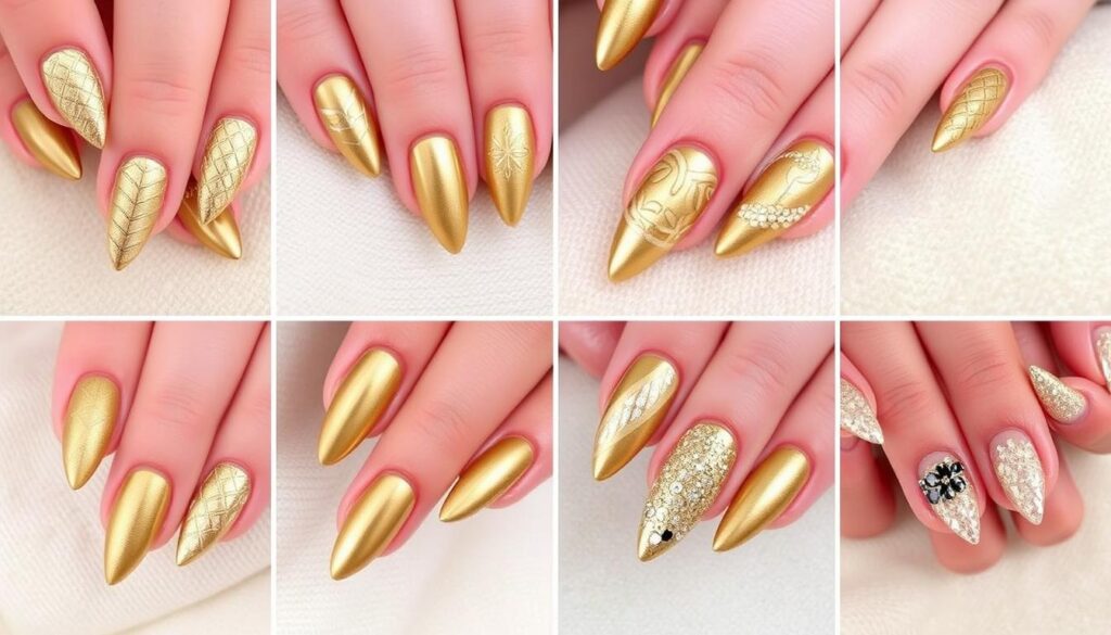 Gold Nail Designs