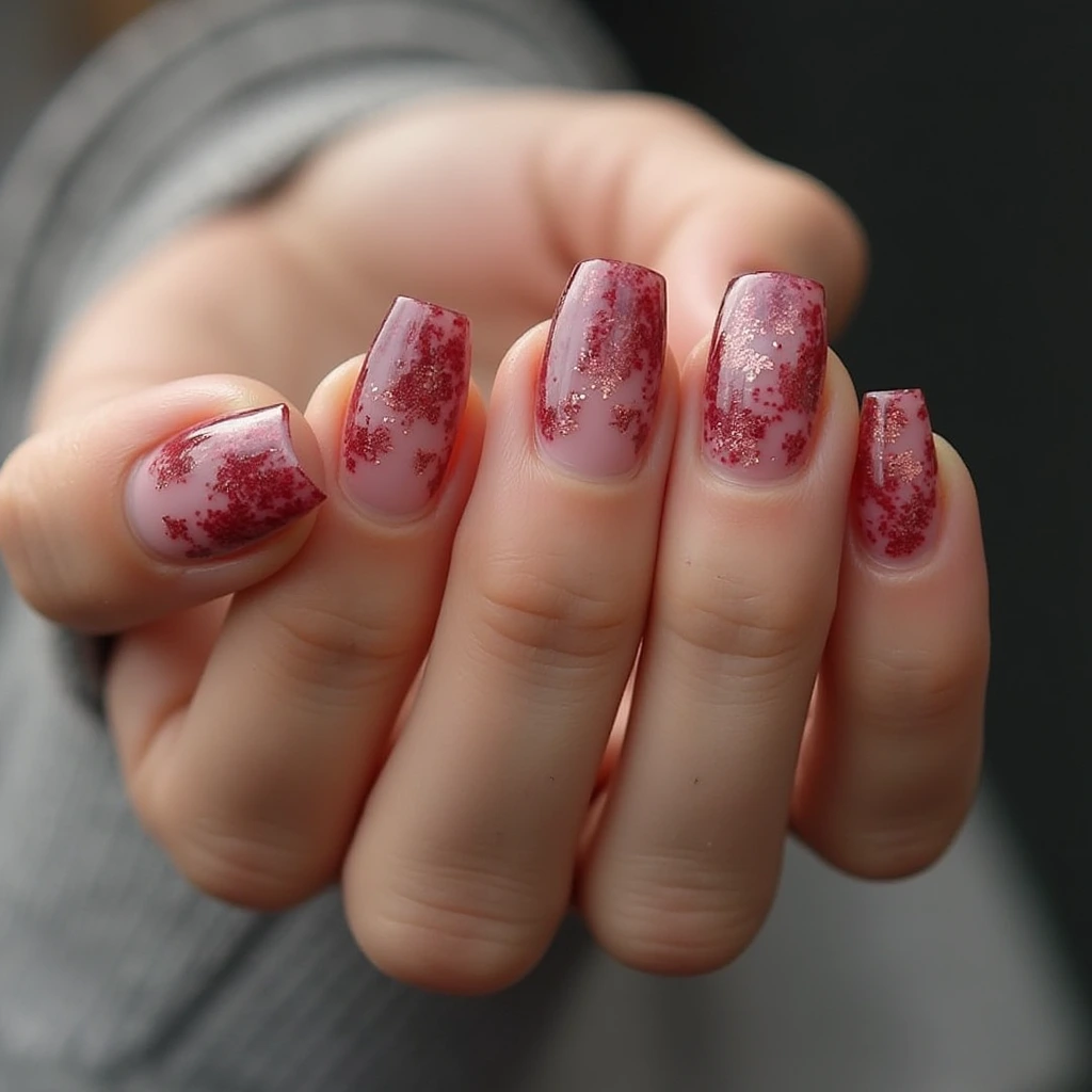 Romantic pink nails for your Valentine